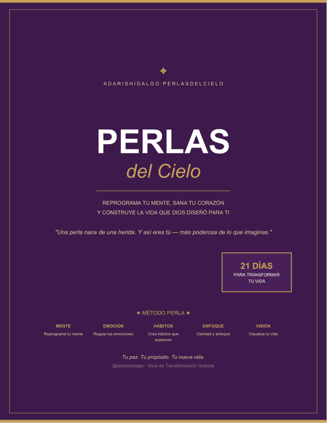 Portada de la Guía de Transformación Perlas del Cielo